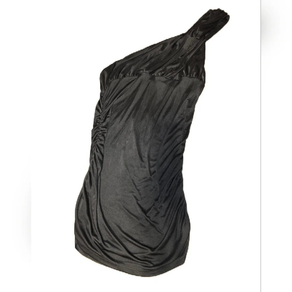 ๐ 3/$15 Elegant Black One-Shoulder Body Con Form Fitting Dress - Picture 1 of 11